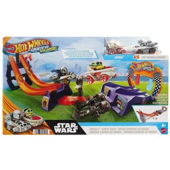 Hot Wheels: Star Wars - Grogu vs Mandalóri versenypálya szett - Mattel kép