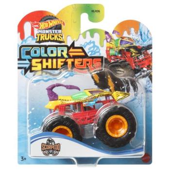 Hot Wheels: Színváltós Monster Trucks autó, 1:64 - Scorpedo kép