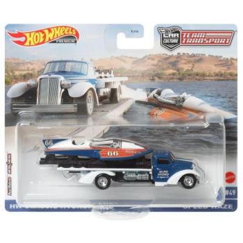 Hot Wheels Team Transport: HW Classic Hydroplane és Speed Waze autószállító kisautó kép