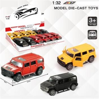 Hummer hátrahúzható fém autómodell több változatban 1/32 kép