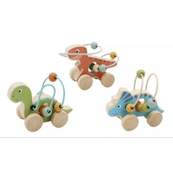 Húzható dinó golyóvezetővel - 12 cm, többféle kép