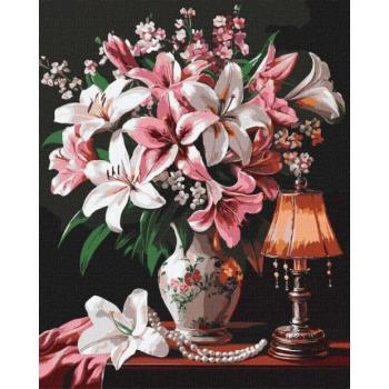 Ideyka: Festés számok szerint, Kifinomult liliomok - 40 x 50 cm kép