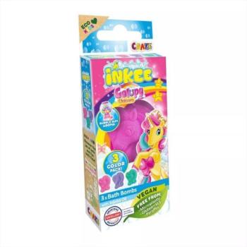 Inkee: Galupy unikornis vegán fürdőgolyó, rágógumi illatú - 3 db-os kép