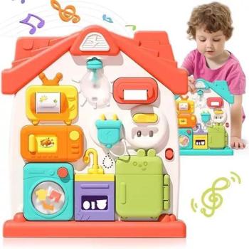 Interaktív foglalkoztató tábla hanggal és fénnyel,24 cm kép