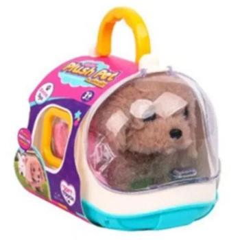 Interaktív plüss kutya hordozóban - többféle kép