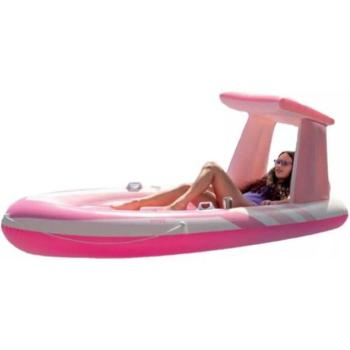 Intex: Csónak alakú matrac napellenzővel - rózsaszín, 244 x 119 x 97 cm kép