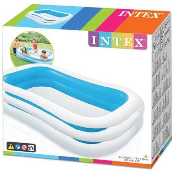 Intex: Felfújható családi medence 262 x 175 x 56 cm - kék-fehér kép