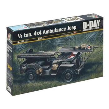 Italeri: 1/4 ton. 4x4 ambulance jeep makett, 1:35 kép