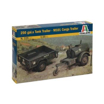 Italeri: 250 Gal.s tank trailer M101 Cargo utánfutó makett, 1:35 kép