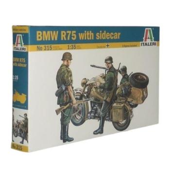 Italeri: BMW R75 Oldalkocsis motorkerékpár makett, 1:35 kép