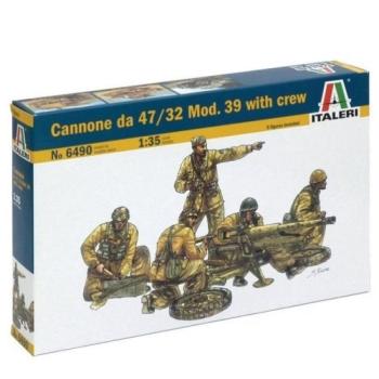 Italeri: Cannone da 47/32 Mod. löveg makett legénységgel, 1:35 kép