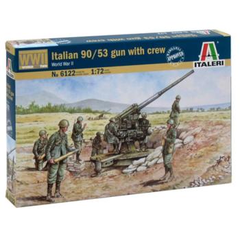 Italeri: II. világháborús olasz légvédelmi ágyú és kezelőszemélyzete, 1:72 kép