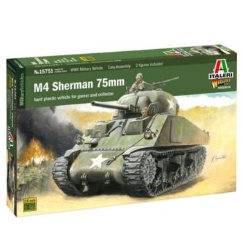 Italeri: M4 SHERMAN 75mm tank makett, 1:56 kép