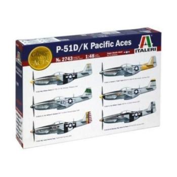 Italeri: P51 D/K Pacific Aces vadászrepülőgép makett, 1:48 kép