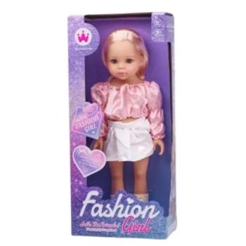 Játékbaba selyem ruhában - 40 cm kép