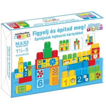 Játssz és tanulj!: Figyelj és építsd meg! Építőjáték fejlesztő kártyákkal - D-Toys kép