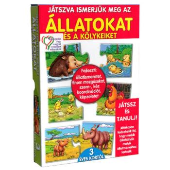 Játszva ismerjük meg az állatokat és kölykeiket kép