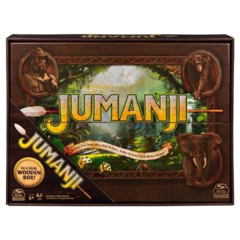 Jumanji társasjáték fa dobozban kép