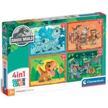 Jurassic World 4 az 1-ben 12-16-20-24db-os puzzle - Clementoni kép