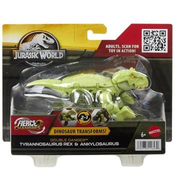 Jurassic World: Átalakuló Tyrannosaurus T-Rex → Ankylosaurus 13cm-es dinoszaurusz játékfigura - Mattel kép