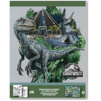 Jurassic World színező matricákkal kétféle változatban kép