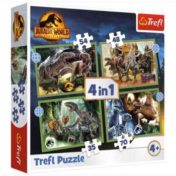 Jurrasic World 4 az 1-ben puzzle - Trefl kép