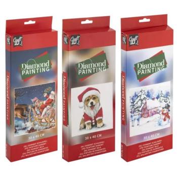 Karácsonyi gyémántfestő - 30 x 40 cm, többféle kép