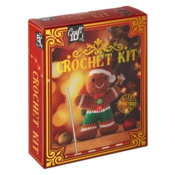 Karácsonyi horgoló szett mézeskalács figura - 12 x 9 x 17 cm kép