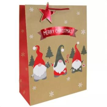 Karácsonyi manó mintás dísztasak - 33 x 45.5 cm kép