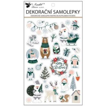 Karácsonyi mintás matrica - 15 x 25 cm kép