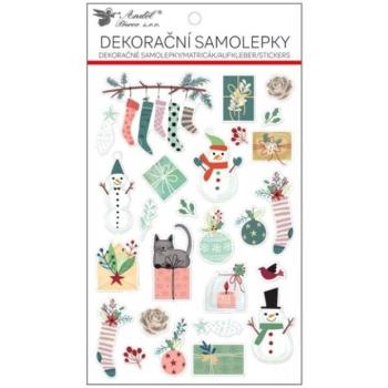 Karácsonyi zokni mintás matrica - 15 x 25 cm kép