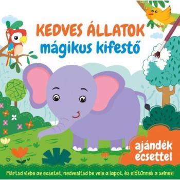 Kedves Állatok mágikus kifestő - Ajándék ecsettel kép