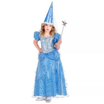 Kék hercegnő/tündér jelmez - 116 cm kép