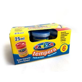 Kék tempera tégelyben 6x35 gr - Carioca kép