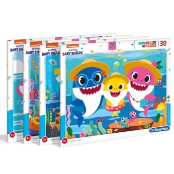 Keretes 30 db-os Baby Shark puzzle többféle változatban - Clementoni kép