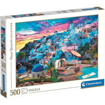 Kilátás Santorini szigetén HQC puzzle 500db-os - Clementoni kép