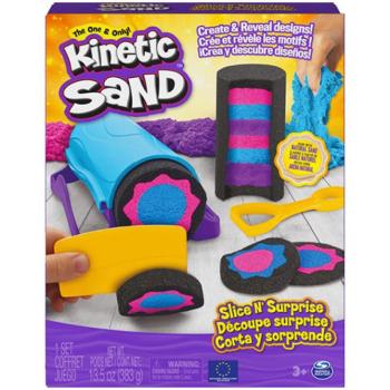 Kinetic Sand Slice n' Surprise homok színű homokgyurma 184g - Spin Master kép