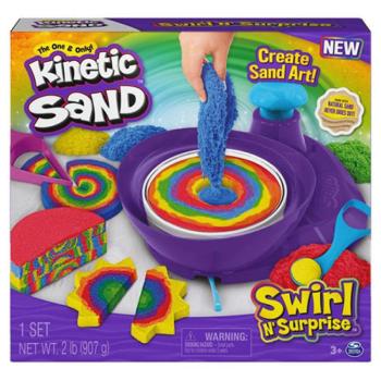 Kinetic Sand: Swirl N' Surprise Gyurma homokkeverővel - Spin Master kép