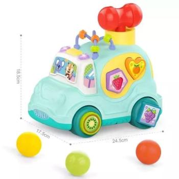 Kisautó építőkockákkal - kék kép