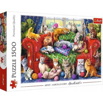 Kiscicák a kanapén 1500db-os puzzle - Trefl kép