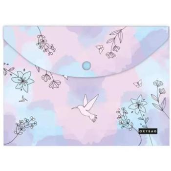 Kolibri mintás műanyag irattartó tasak, patentos - A4 kép