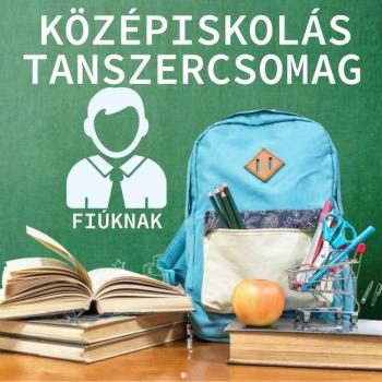 Középiskolás iskolakezdő tanszercsomag fiúknak kép