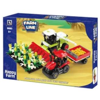 Kukorica kombájn műanyag építőjáték kép