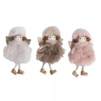 Lány bábu dekoráció akasztóval, 12 cm - többféle kép