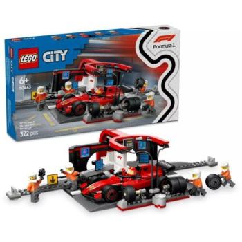 LEGO® City F1®-es boxutca és személyzet, Ferrari autóval 60443 kép