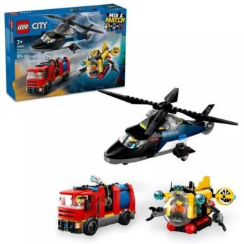 LEGO® City Helikopter, tűzoltóautó és tengeralattjáró egy csomagban 60462 kép