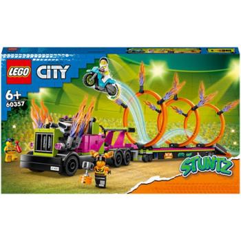 LEGO® City: Kaszkadőr járgány és tűzgyűrű kihívás​ (60357) kép