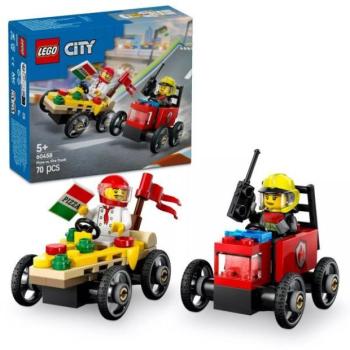 LEGO® City Pizzásautó vs. tűzoltóautó, versenyautós csomag 60458 kép