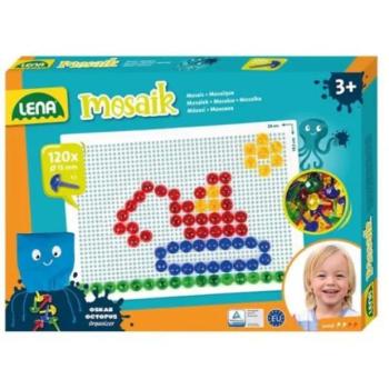 Lena: Pötyi képkirakó játék 15 mm-es, átlátszó pötyikkel - 120 db-os kép