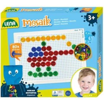 Lena: Pötyi képkirakó játék 15 mm-es, átlátszó pötyikkel - 80 db-os kép